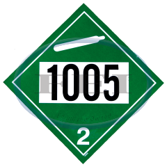 Decal-1005 Diam Liq Nh3 Wht Letrs On Grn