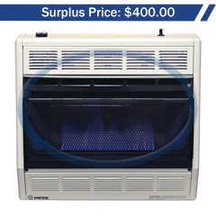 Heater-Bflm Lp 30K Btu Vf Tstat Wht