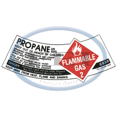 Decal-Vinyl Dot Cyl Labl Warn