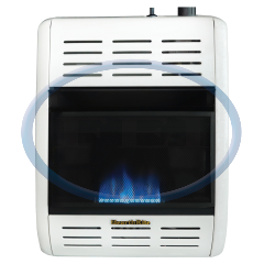 Heater-Bflm Lp 10K Btu Vf Tstat Wht