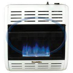 Heater-Bflm Lp 20K Btu Vf Tstat Wht