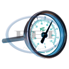 Thermometer-2 Dial Ss 1/2 Mpt 6 Probe