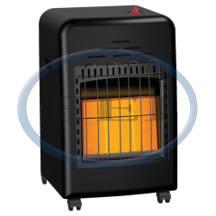 Heater-Cabinet 6-18K Btu Black