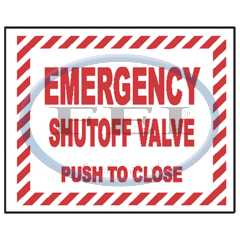 Decal-Vinyl Emer So Vlv Push
