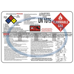 Decal-Vinyl 3 In 1 Propane Haz 4 Colors