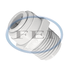 Connector-Push In M 1/4 Od X 1/4 M NPTF