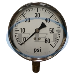 Gauge-1/4 Mpt Br Btm Mt 4 Dry 0-60 Psi