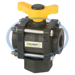 Valve-Ball 1 3-Way Bottom Load Poly