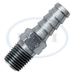 Barb-Hose 1/4 Mpt X 3/8 Plain Steel