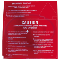 Decal-3-Part Caution Red-White Letters