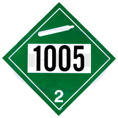 Decal-1005 Diam Liq Nh3 Wht Letrs On Grn