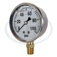 Gauge-1/4 Mpt Br Btm Mt 4 Liq 0-100Psi