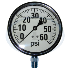 Gauge-1/4 Mpt Ss Btm Mt Liq 0-60 Psi