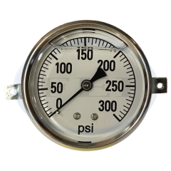 Gauge-1/4Mpt Brbckmt 2-1/2Liq 0-300Psi