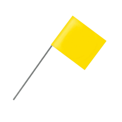 Flag-4 X 5 - 24 Plastic Stf Ylw 50/Bu