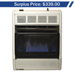 Heater-Bflm Lp 20K Btu Vf Tstat Wht