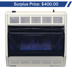 Heater-Bflm Lp 30K Btu Vf Tstat Wht