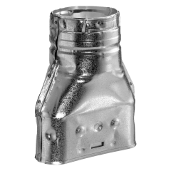 Kit-Adapter Oval To Round Double Walled