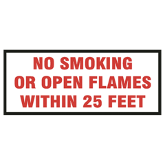 Sign-Metal No Smoking Or Opn Flme 4Ltrs