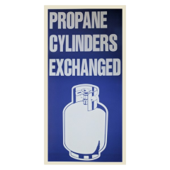 Sign-Metal Propane Exchange Wht/Blu