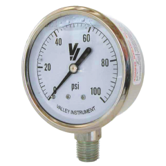 Gauge-1/4Mpt Ssbtmmt 2-1/2Liq 0-100Psi
