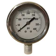 Gauge-1/4Mpt Ss Btm Mt 2-1/2Liq 0-400Psi