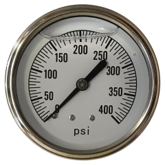 Gauge-1/4Mpt Ssbckmt 2-1/2Liq 0-400Psi