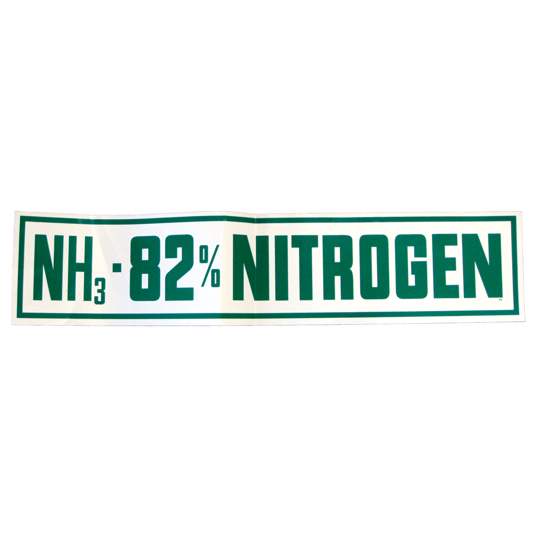 Decal-82% Nitrogen 5 X 24 Green On Wht