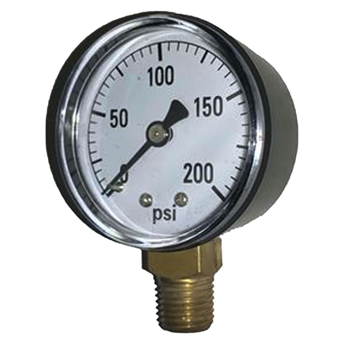 Gauge-1/4 Mpt Br Btm Mt 2 Dry 0-200Psi